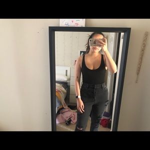forever 21 scoop neck body suit